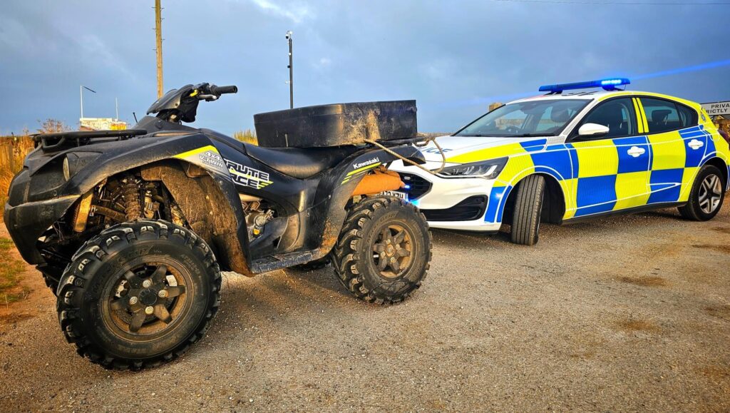 Police seize stolen Quad bike being driven in a dangerous manner around ...
