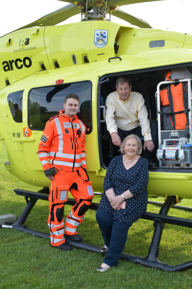 Huge cheque for Yorkshire Air Ambulance from Lloyd Dowson
