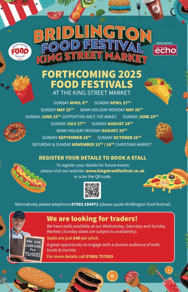Bridlington Food Festival dates revealed for 2025