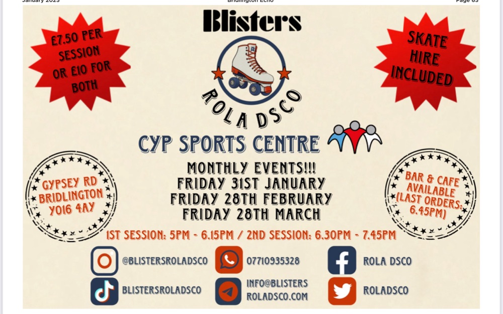 Get Ready to Roll: Blisters Roller Disco returns to Bridlington