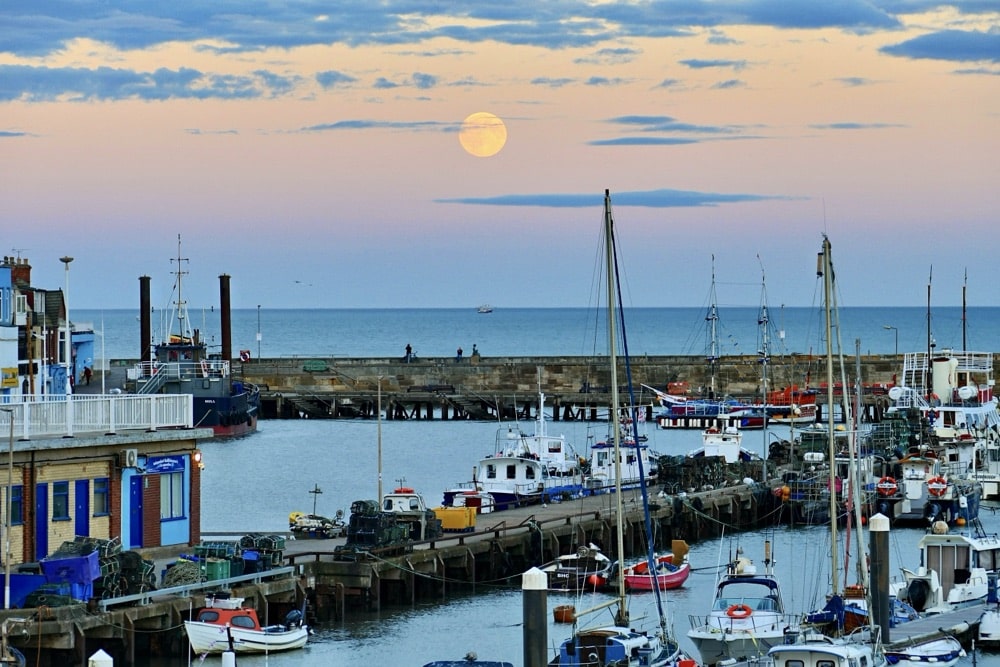 Full ‘Beaver Moon‘ this evening over the East Yorkshire coast