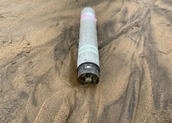 Coastguard and emergency services respond to phosphorus flare and containers washed up on Fraisthorpe beach