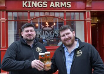 Cheers: Kings Arms in Bridlington Town centre fully open and ready for the festive season