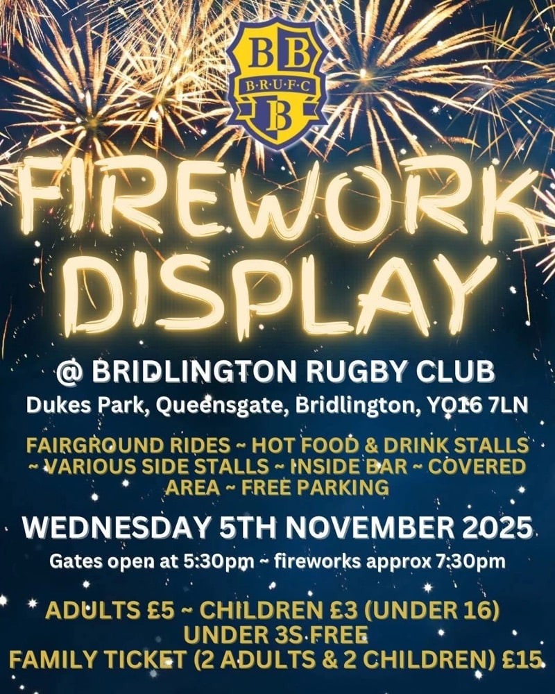 Annual fireworks extravaganza at the Rugby Club set to light up the sky on 5 November