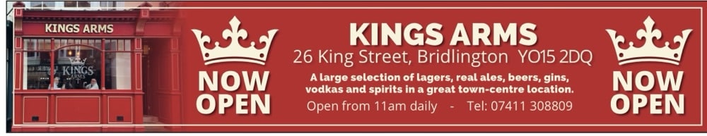 Cheers: Kings Arms in Bridlington Town centre fully open and ready for the festive season