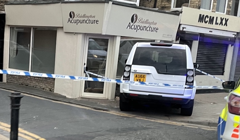 Breaking… Land Rover reported to have mounted pavement in Bridlington narrowly missing pedestrians