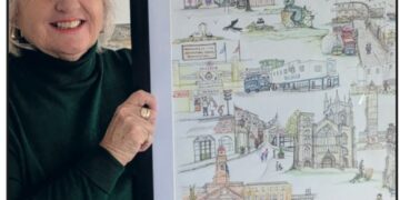 Artist unveils new work celebrating Bridlington landmarks