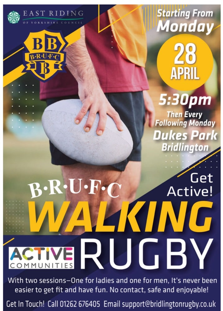 Walking Rugby sessions launched at Bridlington Rugby Club