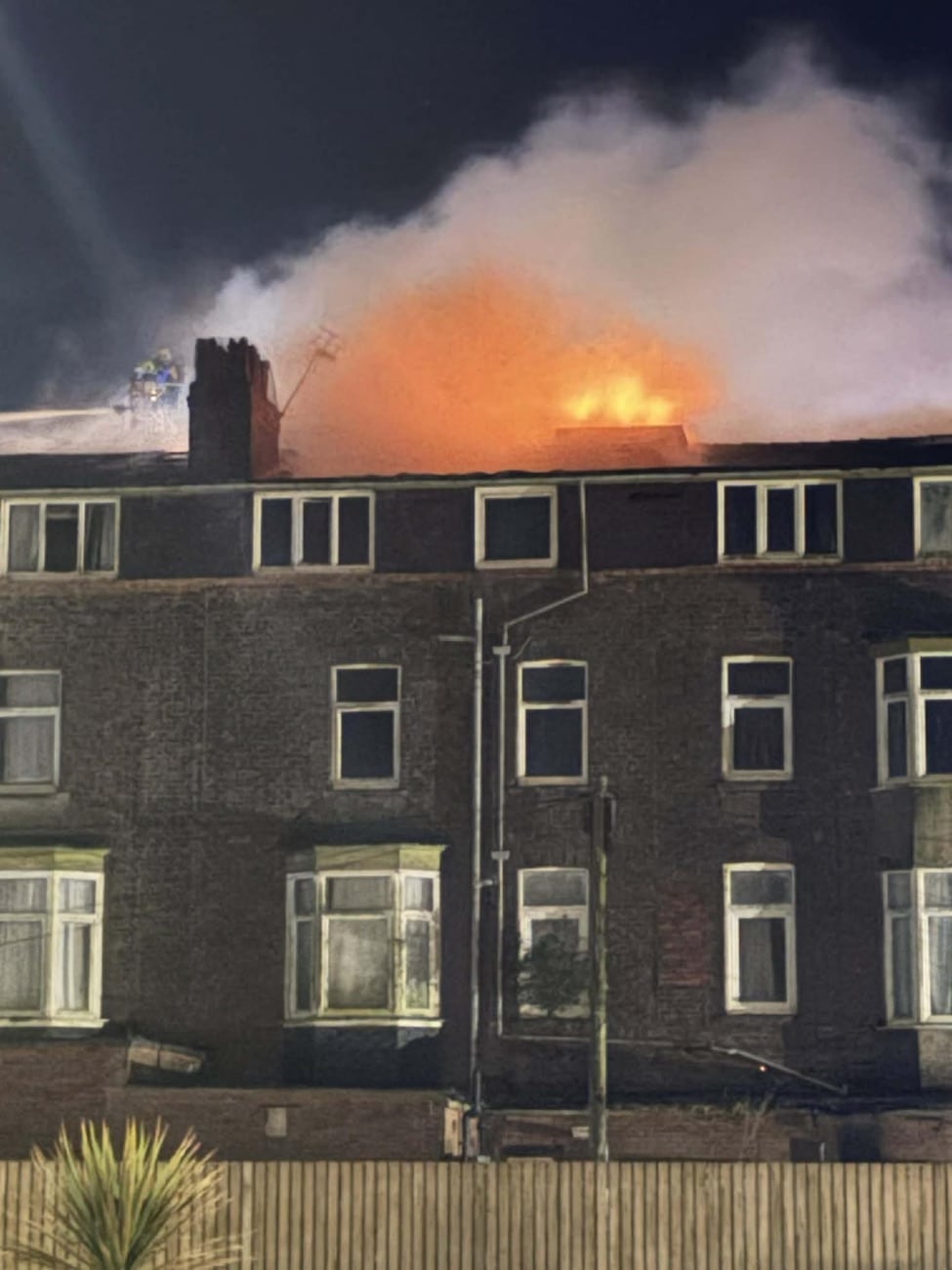 Large fire at former Balmoral Hotel in Bridlington