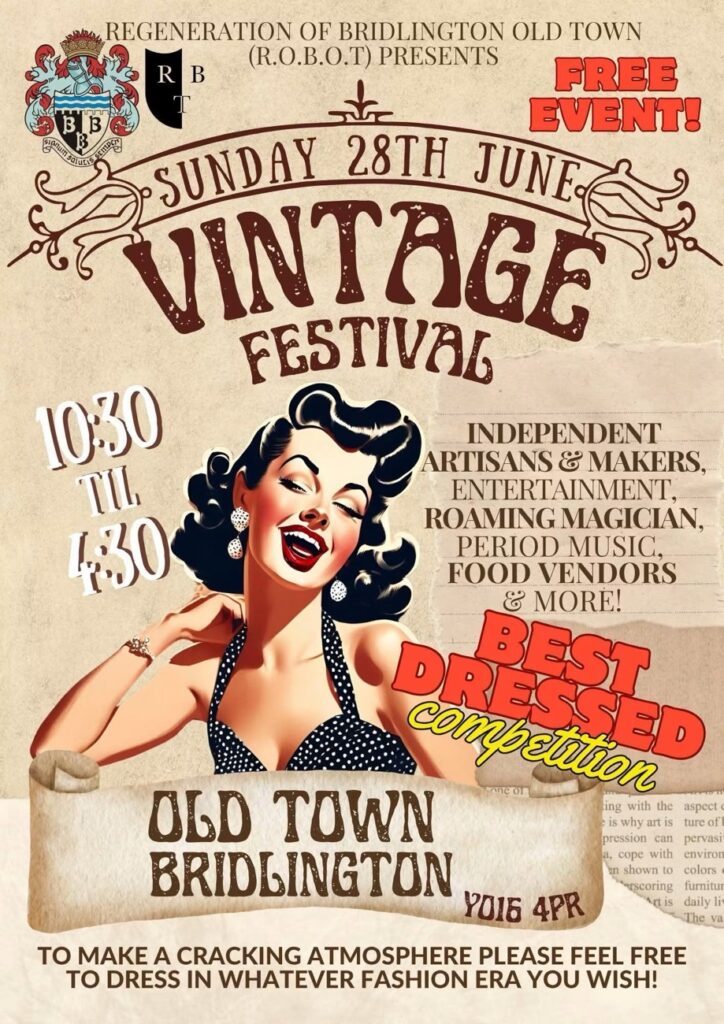 Thousands expected as Bridlington Old Town Vintage Festival returns this Sunday - 28 June