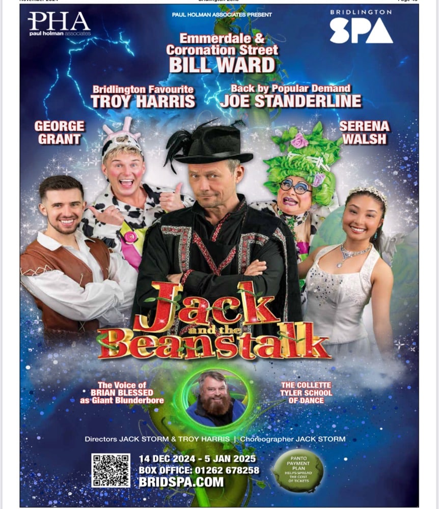 Jack and the Beanstalk Pantomine Review -Bridlington Spa until 5th January