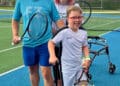 Henry at the Tennis Fundraiser with Paul and Jo Robinson.  Photo: Submitted