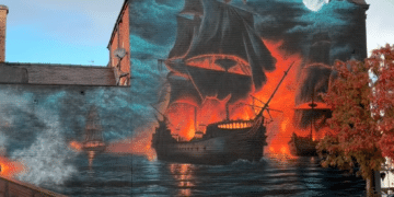 Battle of Flamborough Head mural officially unveiled